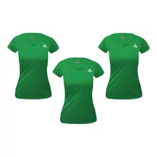 Pack X3 Remera Deportiva Mujer Gdo Fit Running Ciclista