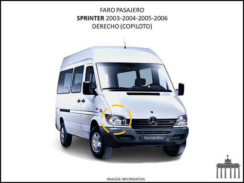 Faro Dodge Sprinter 2003-2006 Copiloto Ctt Foto 3