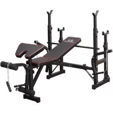 Banca Multifuncional Con Rack Y Predicador Mini Gym