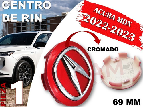 Centro De Rin Acura Mdx 2022-2023 69 Mm (rojo) Foto 2