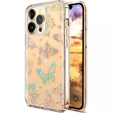 Funda Coolwee Para iPhone 14 Pro Max Crystal Butterfly