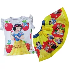 Falda + Blusa Para Niña Princesa Blancanieves - Ig