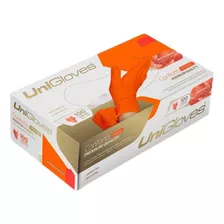 Luva Proc De Latex Laranja Conforto Unigloves Com 100 - M