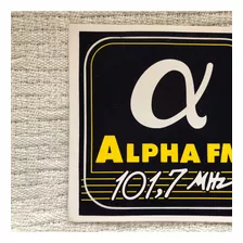 Adesivo Rádio Alpha Fm Sp Azul Escuro Raro Extern Exclusivo 