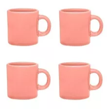 Set X4pzs Mug Jarro Jarrito Negro De Cafe Biona Colore