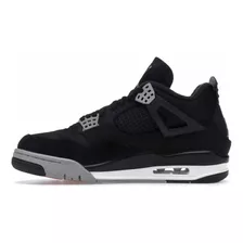 Tenis Air Jordan 4 Retro Black Canvas Lona Negra 