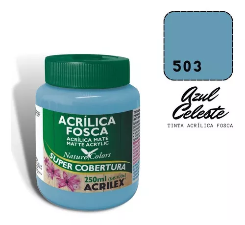 Tinta Acrilica Fosca Acrilex 250ml 503 Azul Celeste