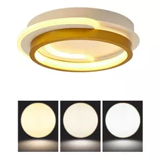 Lámpara Techo Tricolor Led Curva Moderna Para Comedor Y Baño