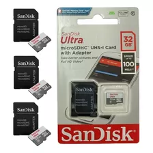 Kit 3 Cartão Memória 32gb Micro Sd Ultra Sandisk Original