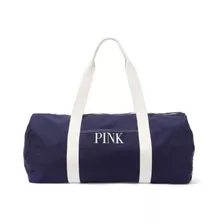 Mochila Gym Bag Duffle Canvas Victoria's Secret Pink Azul