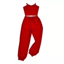 Conjunto Juvenil Feminino Moda Festa Cropped E Calça Jogger