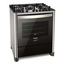 Fogão De Chão Fischer Gran Cheff 26989 A Gás/elétrico 5 Queimadores Silver 127v/220v Porta Com Visor 110l