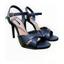 Zapatos Sandalias Negras Vía Uno Talle 35