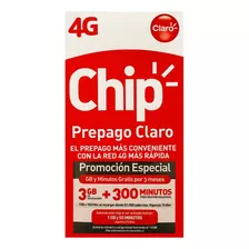 Chip Prepago Claro 3 Gb + 300 Min - Pack 100 Unidades