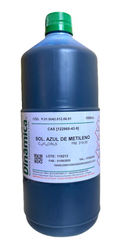 Solucao Azul De Metileno Aquosa 0,1% 1000ml
