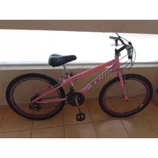 Bicicleta Aro 24 Feminino Infantil Wendy - 18 Marcha 