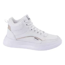 Fratello Tenis Tipo Bota Color Blanco Para Mujer 0530