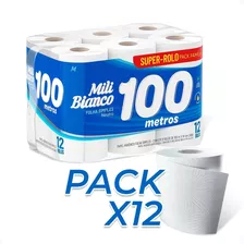Pack Papel Higienico Mili 12 Rollos De 100 Mts - Otec