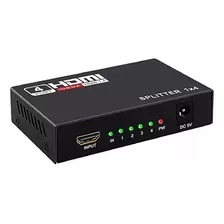 Multiplicador Splitter Hdmi 1 Entrada 4 Salidas Activo 1080p