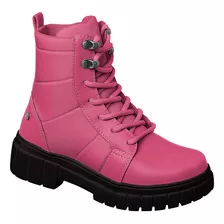 Bota Coturno Infantil Feminina Ortopé Glam Boot Pink