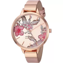 Nine West | Reloj Mujer | Nw/2044rgpk | Original Color De La Correa Rosa Color Del Bisel Rosa/dorado Color Del Fondo Rosa