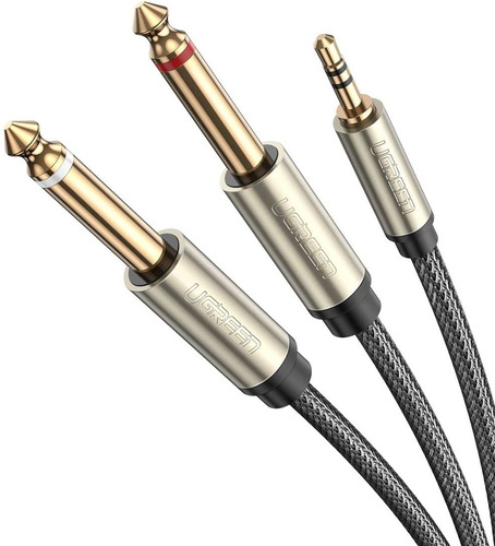 Cable Audio 3.5mm Jack A Doble 6.35mm 2m Mesa Mezclas Ugreen