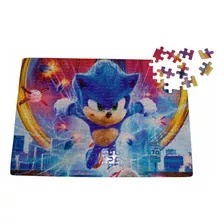 Quebra Cabeça Infantil Personalizado Sonic Movie 60 Peças