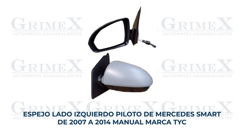 Espejo Smart 2007-2008-2009-10-11-2012-2013-2014 Manual Ore Foto 2