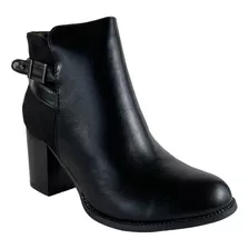 Botin Via Uno Mujer Con Taco Microfibra Pu 12083406