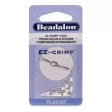 Artistic Wire Beadalon Ez-crimp End Sin Nquel, Plateado, 10