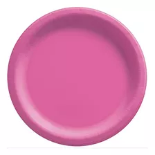 Bright Pink Round Paper Plates - 8.5 (50 Pc) - Sturdy ...