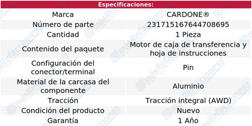 (1) Motor Caja Transferencia Cardone Ml350 Del 2006 Al 2011 Foto 5