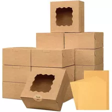 Cajas De Panadería Marrones De 6x6x3 Pulgadas, 24 Uds....