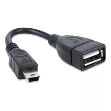 Cabo Otg Mini Usb 5 Pinos Macho Para Usb Fêmea 15cm