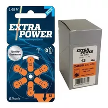Pilhas 13 Extra Power 10 Cartelas-60 Baterias Ap. Auditivo