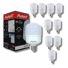 Kit 10 Lâmpada Led 40w 6500k Luz Branca E27 - Avant