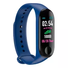 Reloj Inteligente Smartwatch Nt02 Smartband Ritmo Cardiaco Color De La Caja Negro Color De La Malla Azul Color Del Bisel Negro