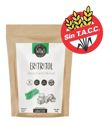Edulcorante Eritritol X 500g - 100% Natural - Sin Tacc -