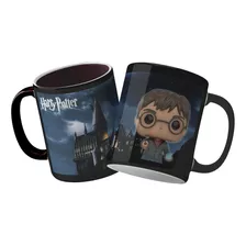 Funkos En Hogwarts, Harry Potter Sublimacion Tazas Negras