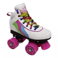 Patines Quad Rainbow Niño Niña Recreación 32 Mm Semi Rigido