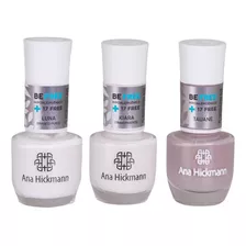 Kit Esmalte Ana Hickmann Be Free Hipoalergenico Branco Nude