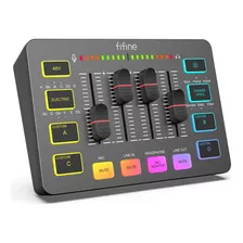 Interfaz Mixer Streaming Fifine Ampligame Sc3