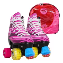 Patines 4 Ruedas Con Luces Bolso, Tienda Dophin, Talles 32 Al 40, Envió Full 24 - 48 Hs A Caba Y Bs As Tipo Soy Luna