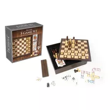 Set Juegos De Mesa 5 En 1 Deluxe Game Set Nuevo 