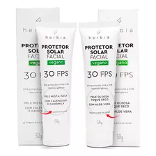 Protetor Solar Facial Pele Mista/seca Oleosa 50g Herbia