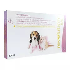 Revolution Cães E Gato Filhotes 15mg Até 2,5kg 3 Pipetas