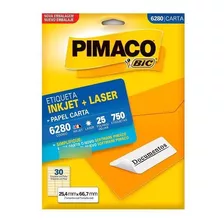 Etiqueta Pimaco Inkjet+laser Branca Carta 6280