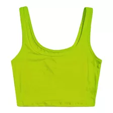 Polera Crop Top Elasticado Colores 