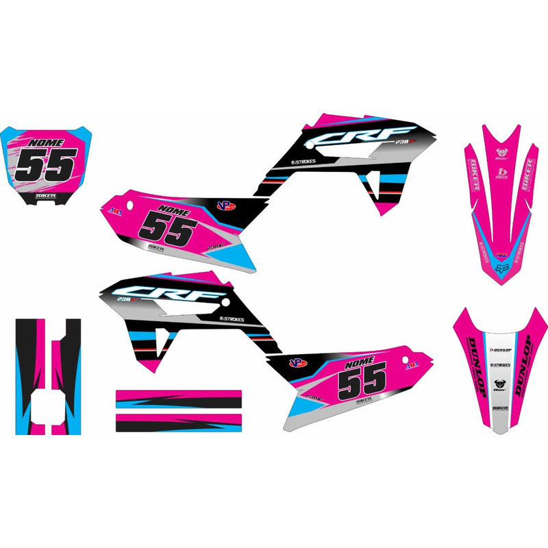 Kit Adesivo Moto Cross Trilha Crf 230 0,20mm Biker Lm266