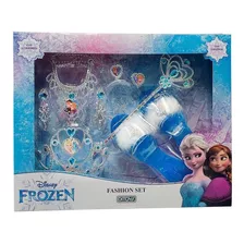 Frozen Set Fashion Ditoys Corona Zapatos Aros Anillos Cetro